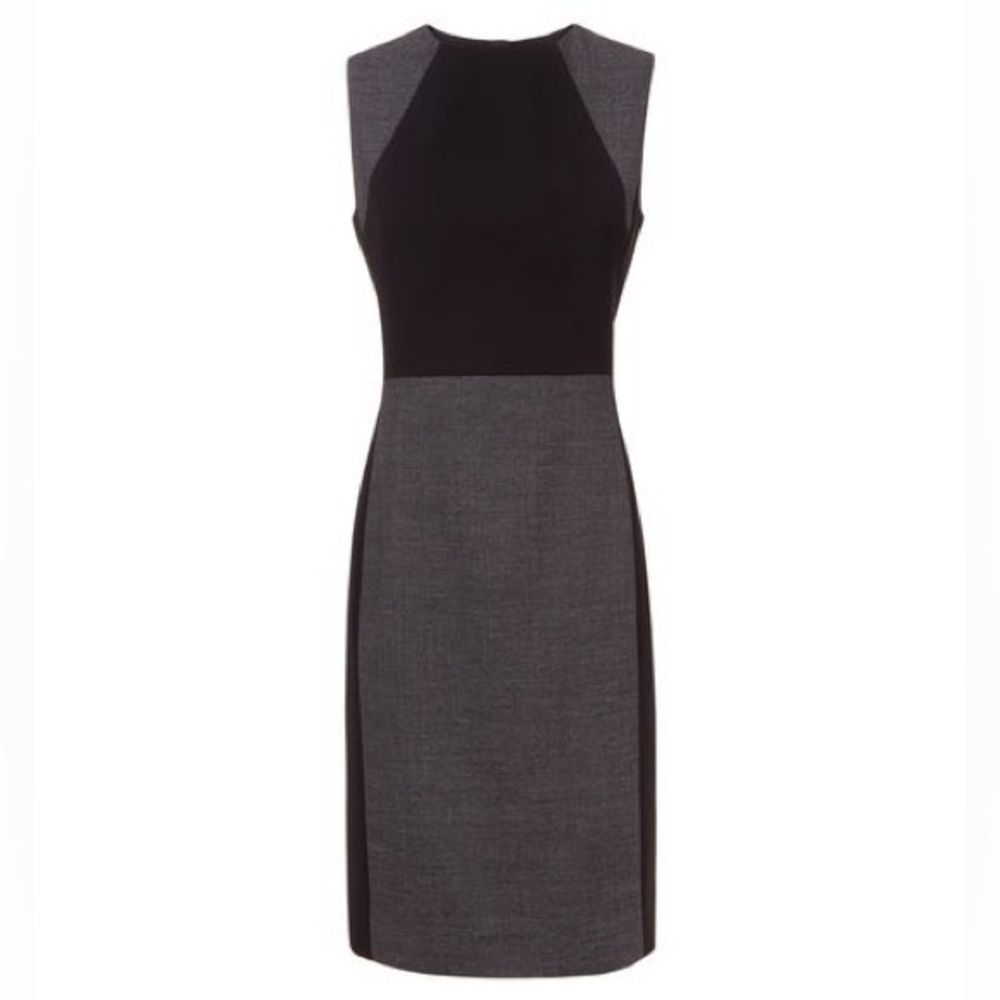 Hobbs London Elysa Grey / black sheath dress US 2 / UK 6 excellent condition